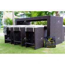 High End PE Rattan All Weather Bar Set avec un design exceptionnel pour les meubles extérieurs de jardin